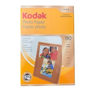 New Kodak Photo Paper 4x6 180 Sheets Gloss Brilliant Sealed